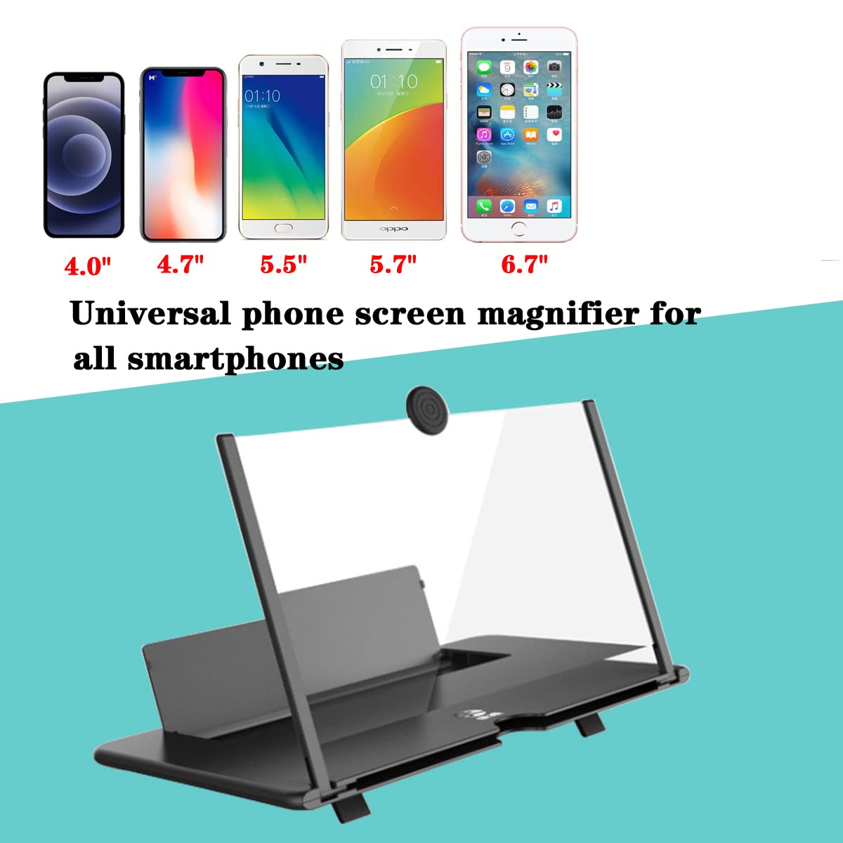 3D拡大スクリーン拡大鏡 スクリーンフォンプロジェクタースマートフォン用 Amazon.co.jp: ZHEJIA 10インチ スクリーンアンプ スマホ拡大鏡