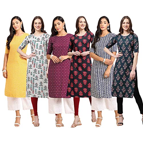 Image of Pinkmint Women's Crepe Digital Print Straight Kurta