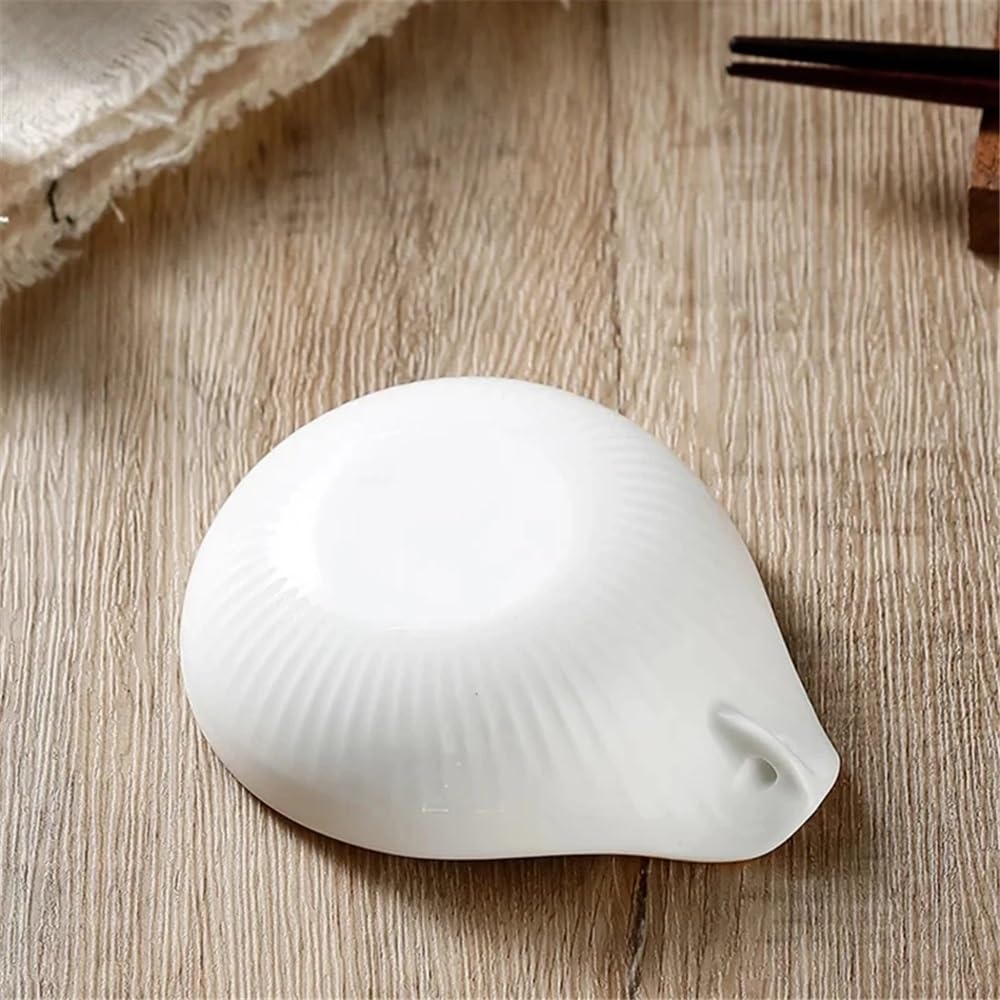 pojemnik na przekąski 4 ceramiczne talerzyki na sos, niebiesko-biała porcelana, przyprawa do sosu sojowego, ceramika, sos do sushi(Brown Stroke)