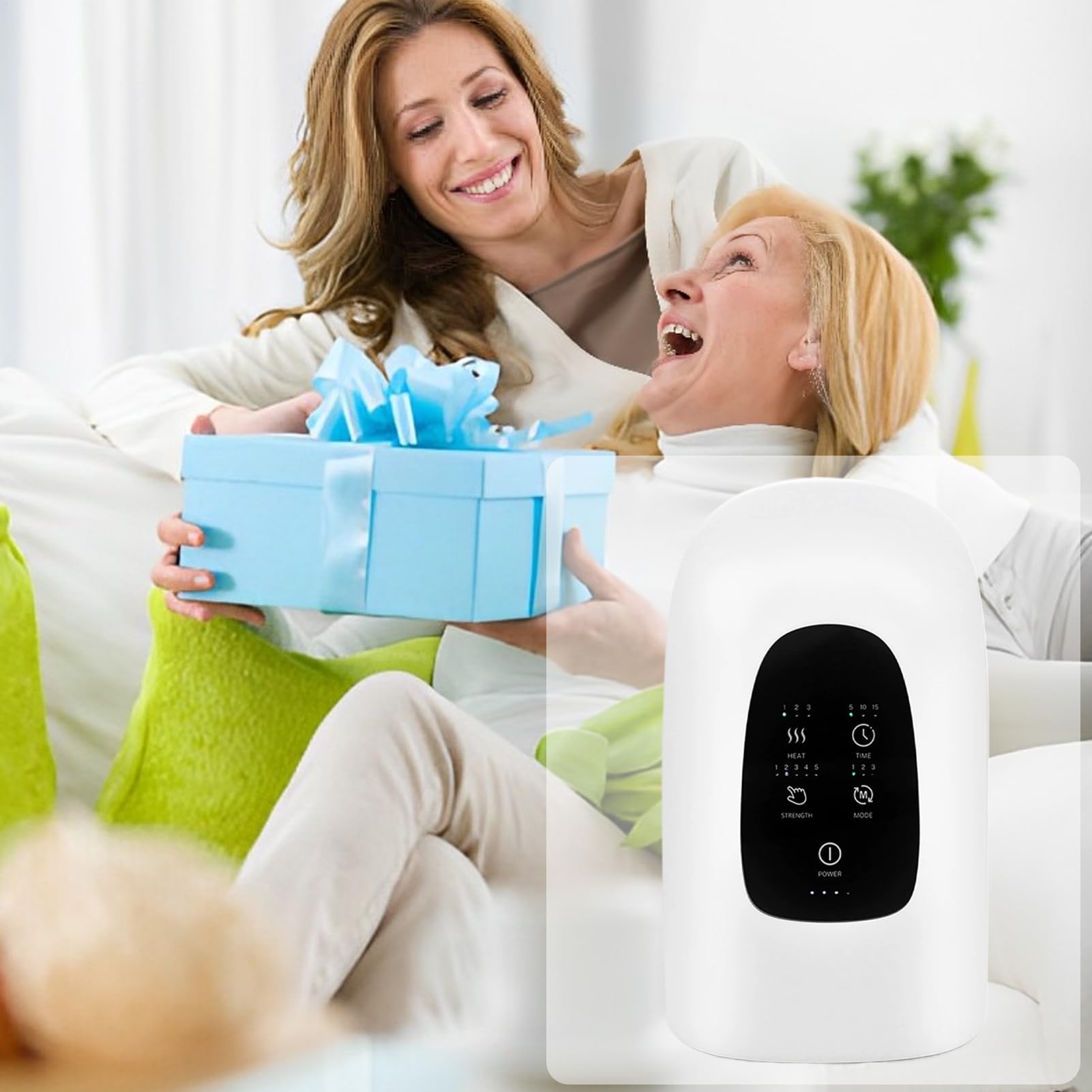 Masajeador Eléctrico De Palma Aparato Calmante Con Calor, Compresión Y | Máquina Inalámbrica De Masaje Y Presión Para Mano Dispositivo Masaje Para Hombres, Mujeres, Jugadores Y Atletas