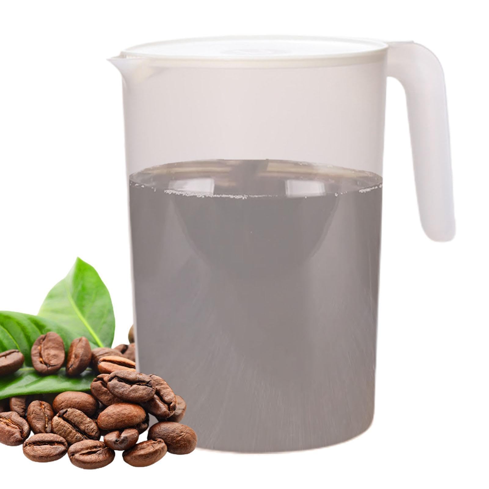 Jarra de gran capacidad de 2 litros, resistente al calor, jarra de bebidas con tapa, jarra de vidrio de borosilicato de alta resistencia al calor, jarra grande resistente al calor, jarra de té helado