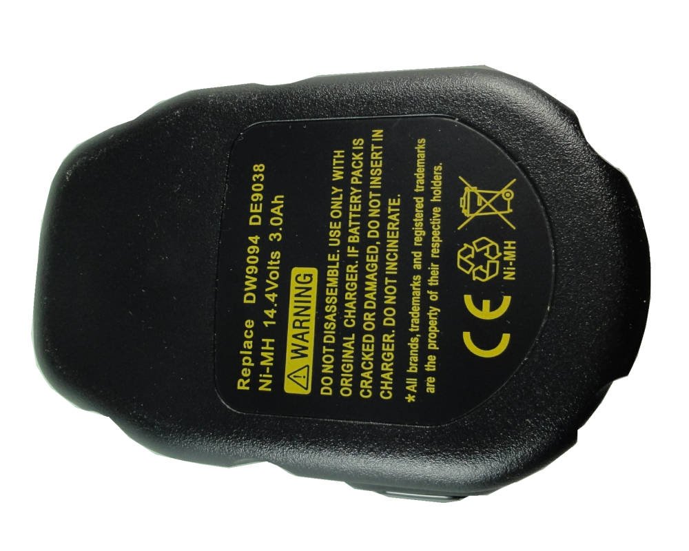 Wysokowydajny akumulator NiMH do Dewalt 14,4V 3000mAh 3Ah zastępuje DE9091 DE9092 DE9094 DW9094 DC9091 DE9038 DW9091 DC528 DC551KA DC613KA DC614KA DC614KA DC615KA DC728KA DC730KA DC731KA DC731KB DC732KL