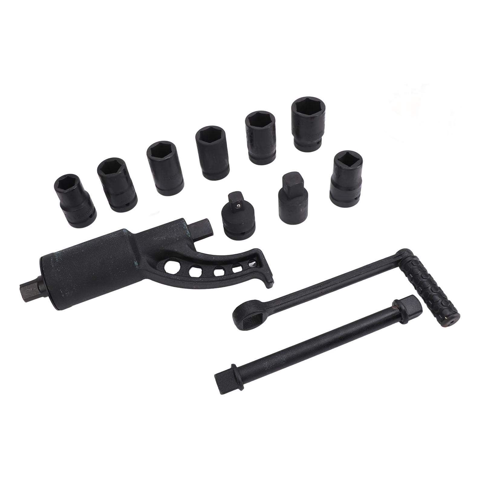 Yctze Ensemble de Clés Multiplicateur de Service avec 9 Douilles - Alloy Steel inch Lug Nut Remover pour Les Camions, Bus, VR - Conception de Sauvegarde de la Main-d'œuvre