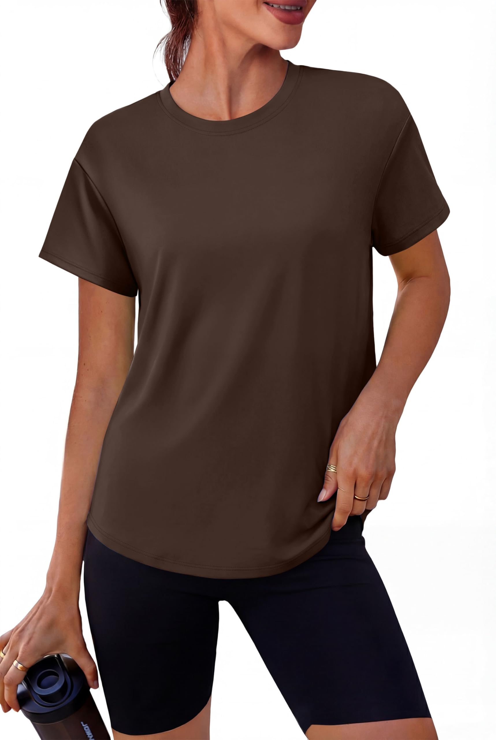 Alaroo Workout Tops for Women Short Sleeve T-Shirts Loose Fit Athletic Fitness Clothing for Gym Running Yoga Summer Tops 2026 — view 9
