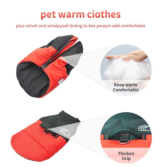 Foto 7 de 7 de PETCUTE Abrigo Invierno Perro A Prueba de Agua, Abrigo para Perros Resistente al Viento