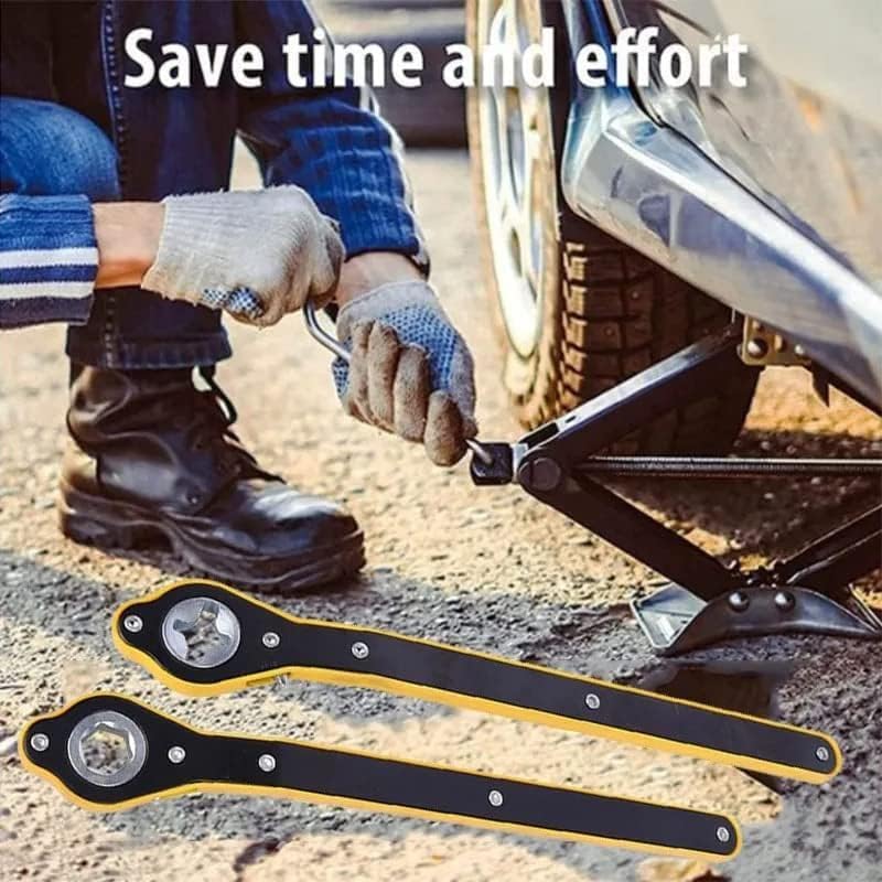 Image of Universal Car Jack Ratchet Wrench, 360 Forward and Reverse Knob, Labor-Saving Scissor Jack Lift Speed Handle Tool, Tire Wheel Jack Wrench (NEW Jack)