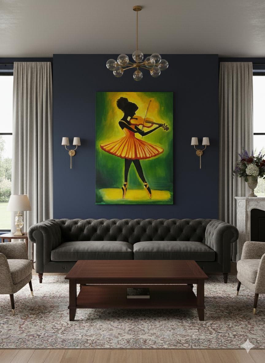 Melody in Motion, Oil Painting Original Handmade