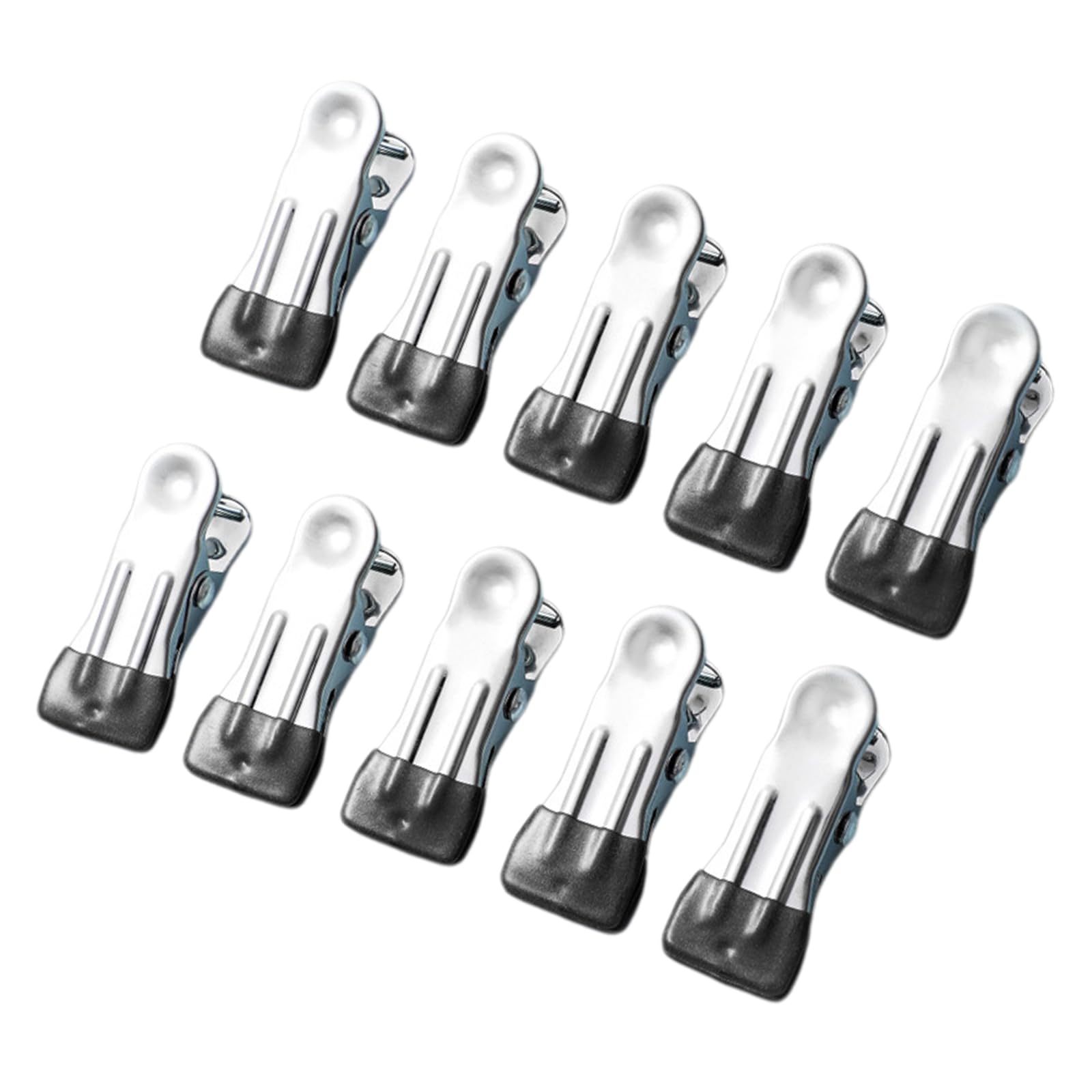 Kalttoy Black Of 10 Portable Poolside Towel Fasteners Strong Grip Clip Stainless Steel Clothespins Family Beach Accessories Windproof Towel Holders