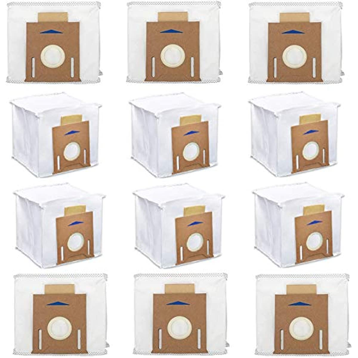 12 Pack Replacement Vacuum Filter Bags Compatible with Yeedi K781+, Compatible with Ecovacs DEEBOT OZMO T8 AIVI T8 Max and Deebot N8 Pro+ Robot Vacuum Cleaner