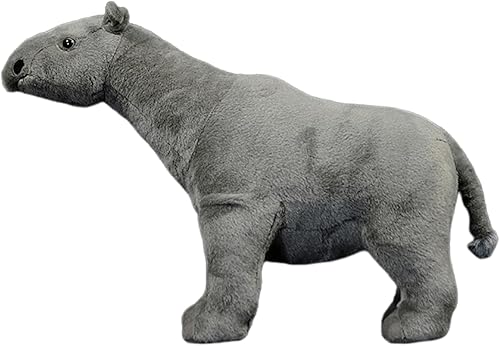 Miniatura 3 de FRANKIEZHOU Rinoceronte gigante de peluche, color gris de 13 pulgadas, juguete de peluche gigante de rinoceronte gigante, juguetes para niñas,