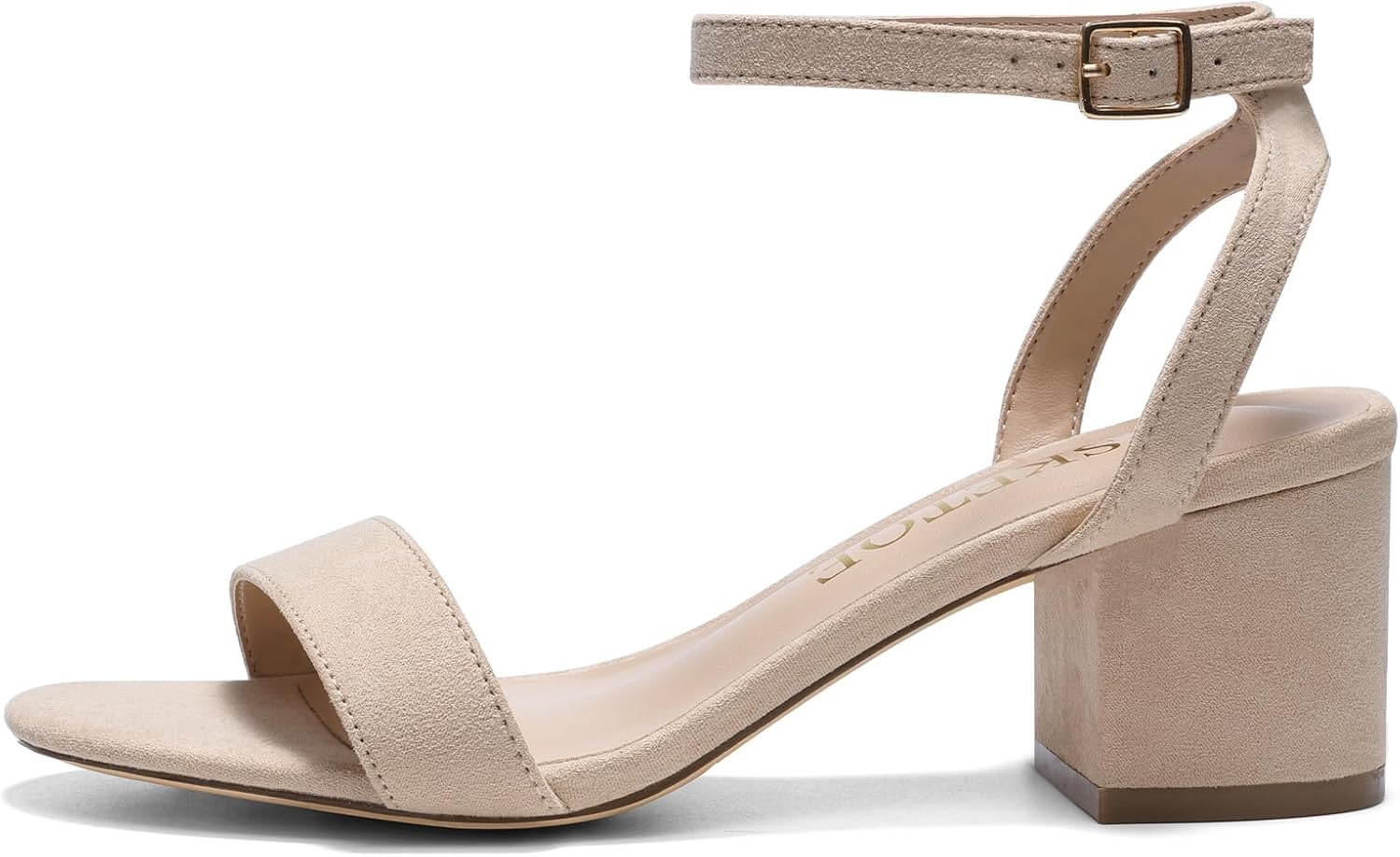 Wide Width Heels Women's Chunky Heels Open Toe Ankle Strap Dress Sandals for Wide Foot Dress Shoes Dressy for Wedding, Party 2.5INCH - Image 5