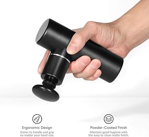 Miniatura 7 de YIGM Mini pistola de masaje portátil de percusión pistola de masaje eléctrica, masajeador portátil de cuerpo, cuerpo completo de aluminio, motor sin