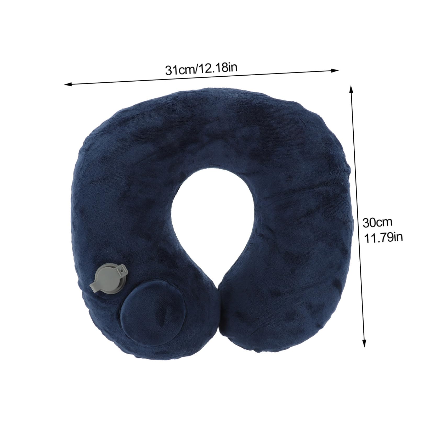 Almohada Inflable Cuello Forma Almohada de Viaje para Aviones Autobuses Trenes Hogar U Oficina Cervical Inflable Flocada Cómoda