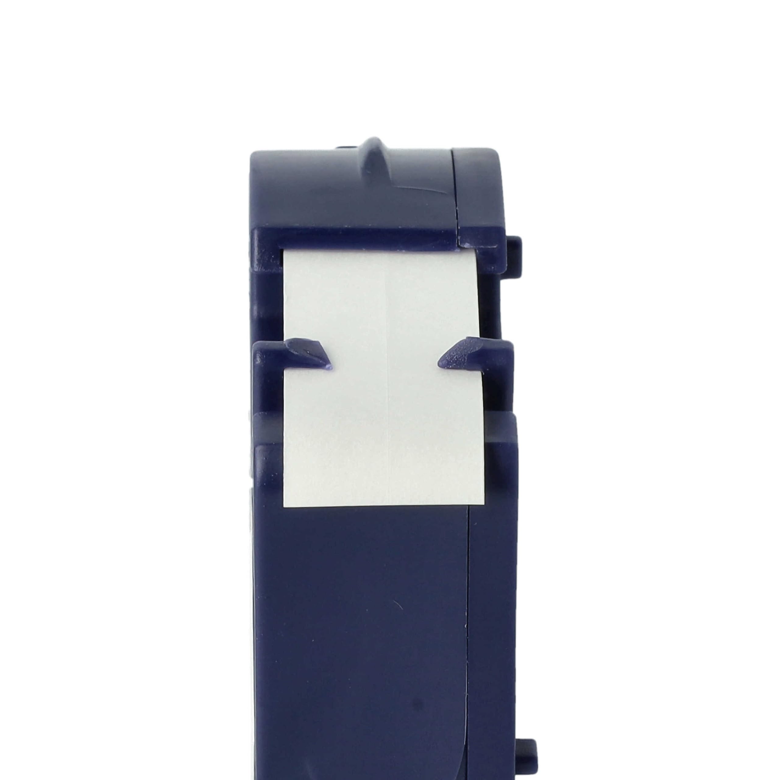 vhbw 50x Cassetta nastro in plastica sostituisce Dymo S0721610, 91201 per etichettatrice 4m x 12 mm nero su bianco