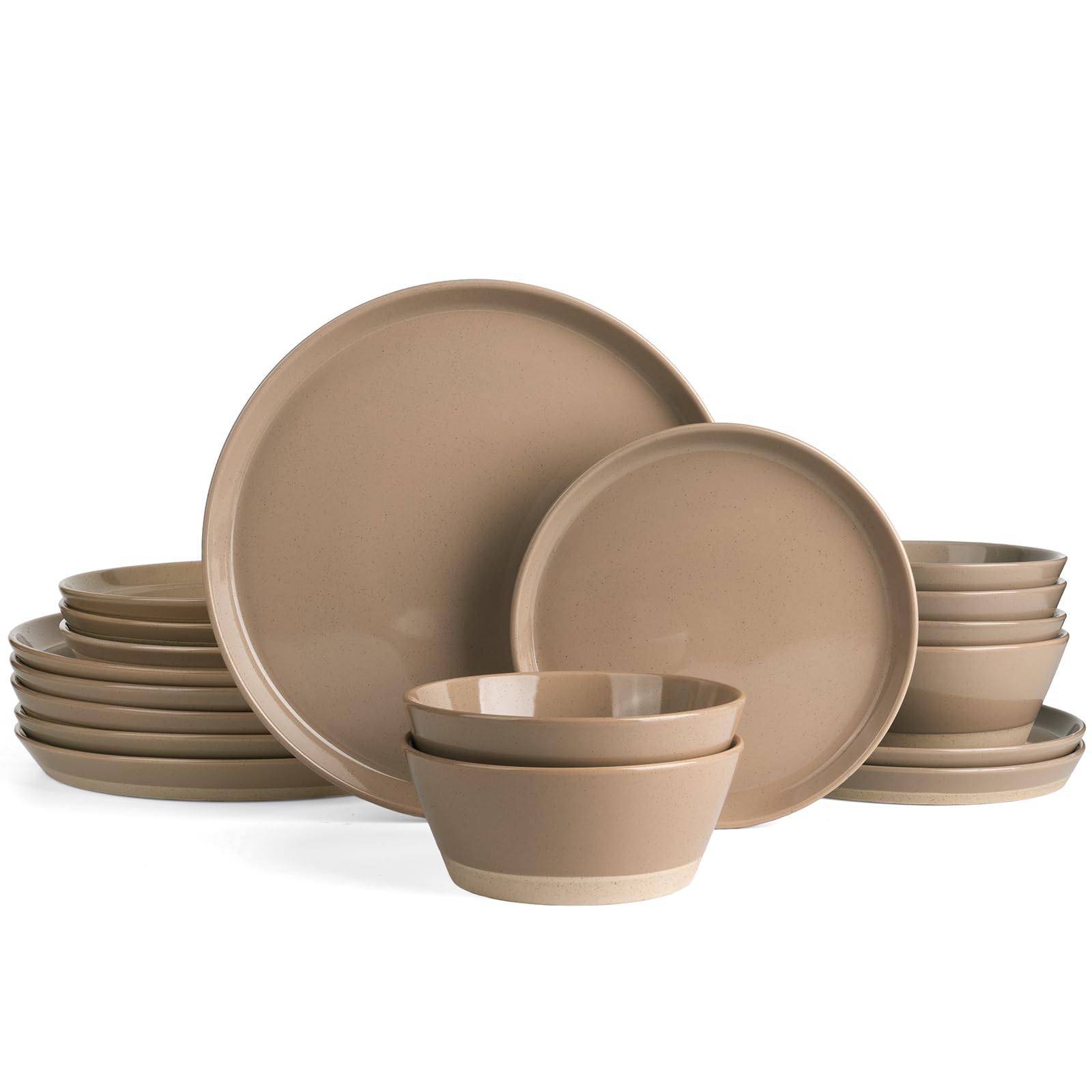 Amazon.com | Famiware Saturn Speckled Dinnerware Sets for 6 (18