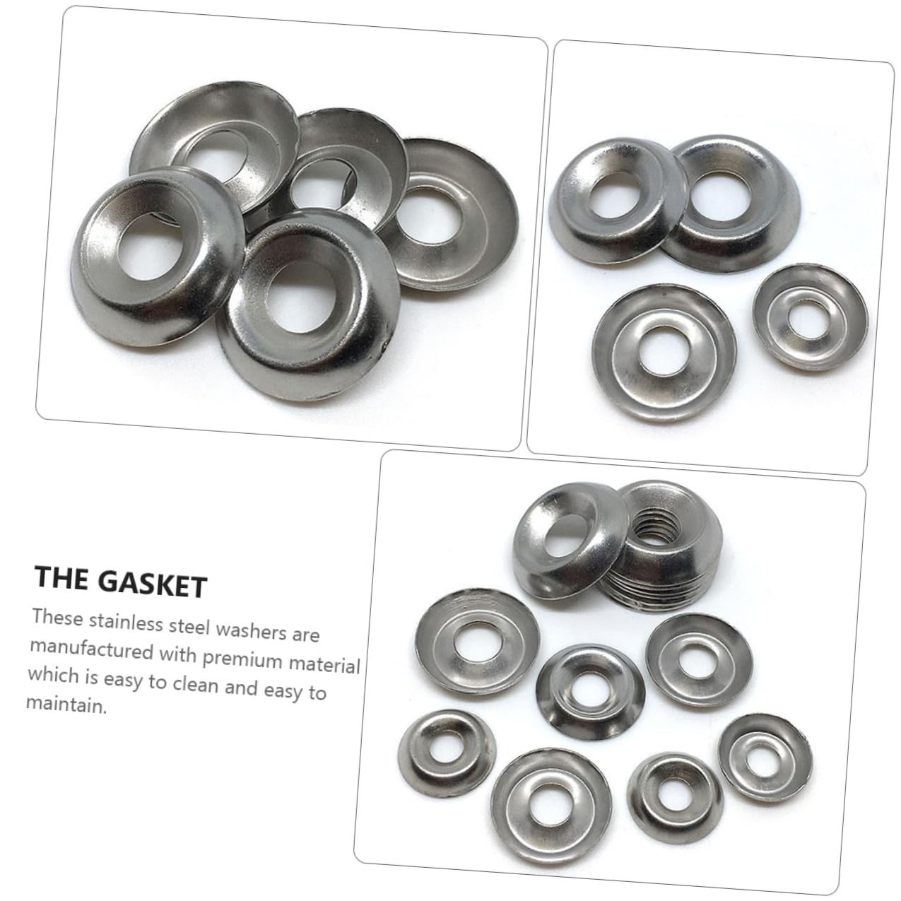 100 Pcs 304 Stainless Steel Fisheye Screw Washers Concave-Convex Bolt Gaskets Sturdy Cup Washers for Industrial Fastening and Replacement Use