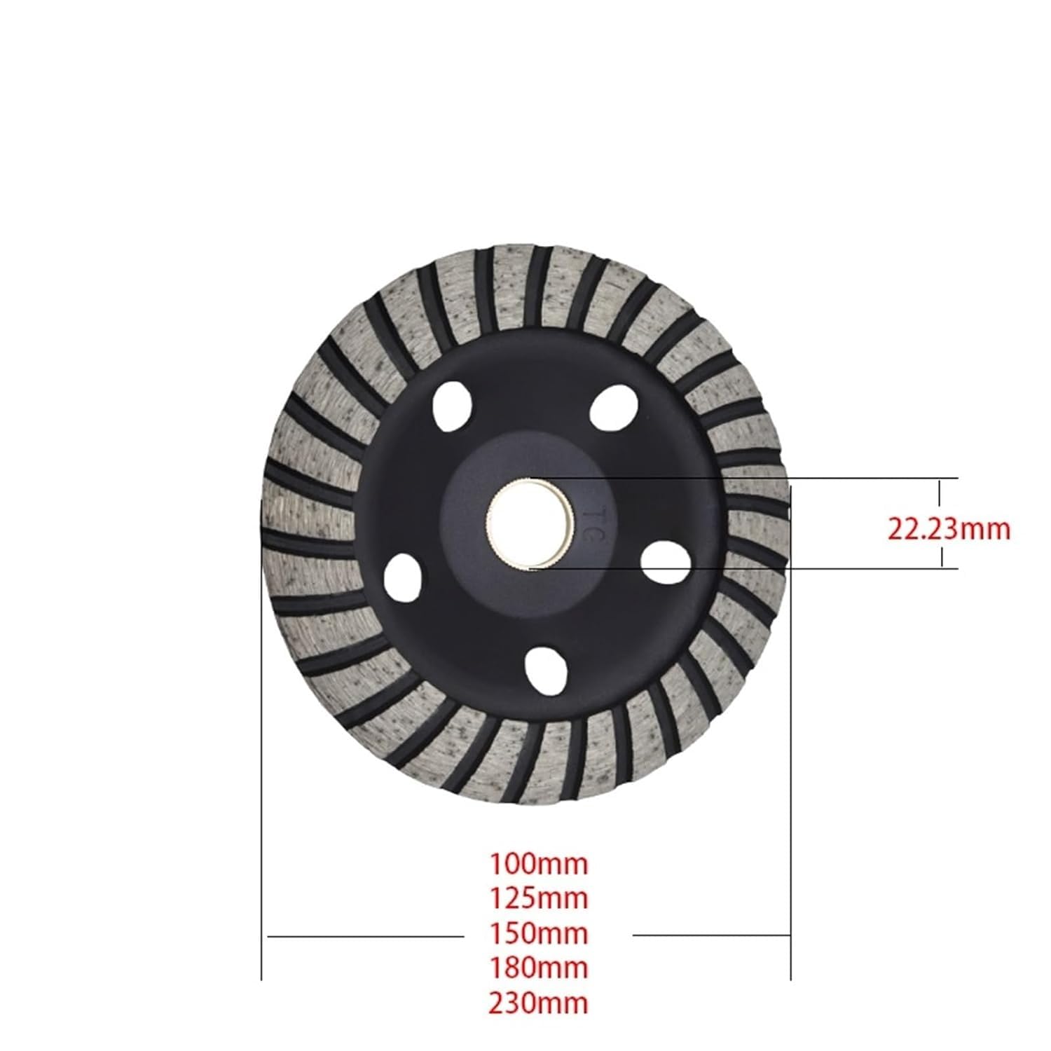 Diamentowa tarcza szlifierska, Diamentowa tarcza szlifierska do betonu, granitu, marmuru, czarnego, wielu rozmiarów(180mm)