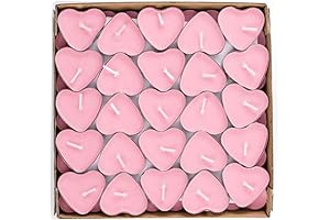 50 Pack Heart Tea Lights: Perfect for Valentine's Day Celebrations