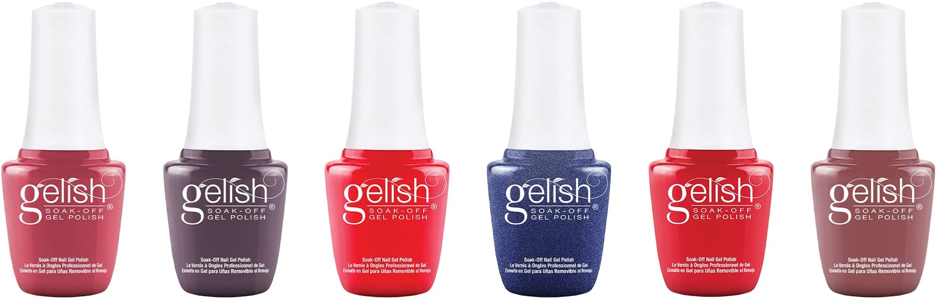 Gelish Mini Midnight Caller Collection 9 mL Soak Off Gel Nail Polish Set, 6 Pack