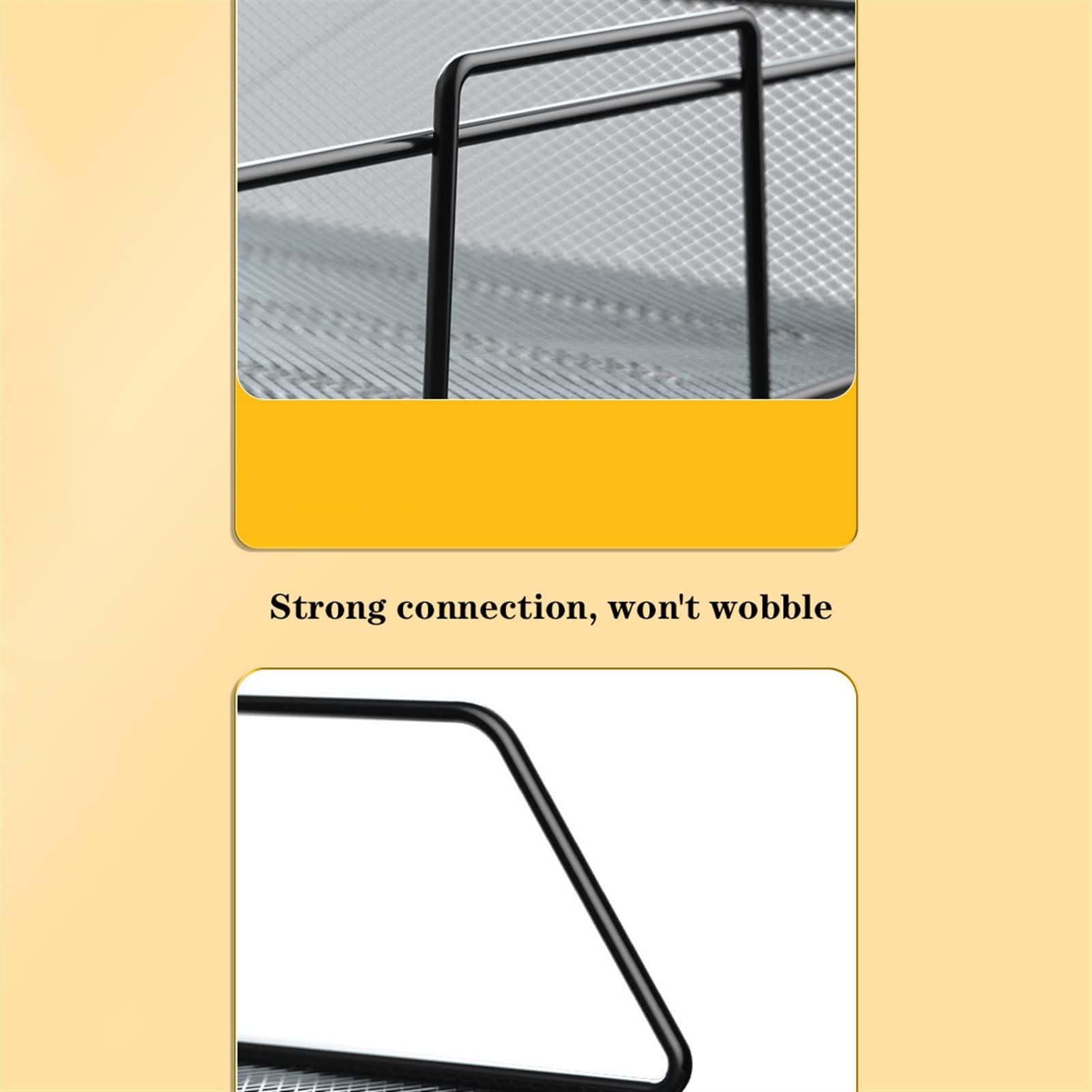 File Rack Scaffale for ufficio Scrivania, Organizzatore di scrivania in metallo impilabile, Organizzatore da scrivania, Scatola di immagazzinaggio Telaio del file, Informazioni Bookstand Rack Office F