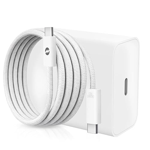 Mozen Samsung Charger 25W with Cable, Super Fast Charging Protocols, Compatible with Samsung Galaxy Tab S/A Series, Galaxy S10/M54/M55/A80/A90/S25/S24,Google Pixel, Xiaomi, Motorola, iPhone,White