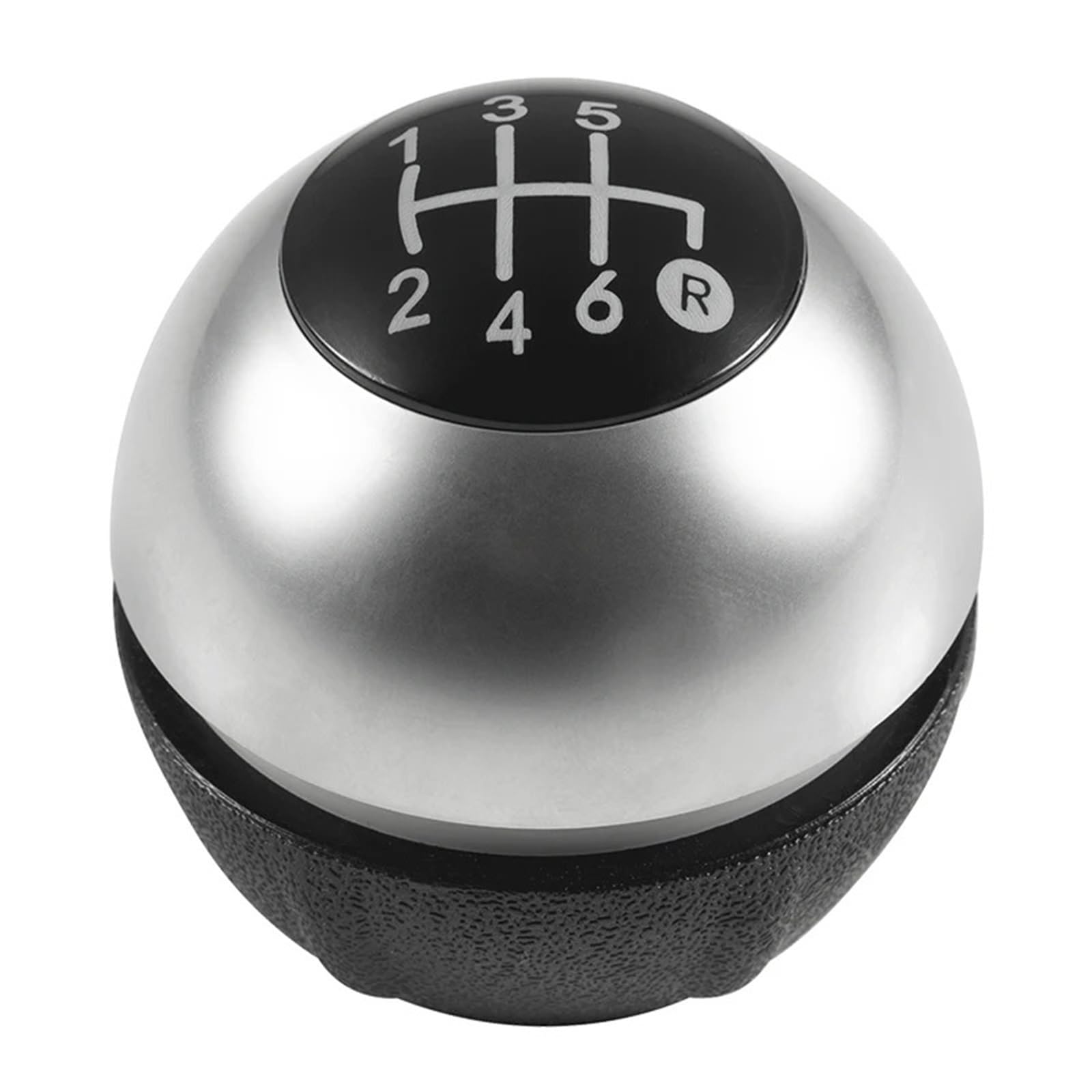 DAJMSUY for Fiat 500 500C 2007-2018 5/6 Speed Gear Shift Knob Head Shifter Gaitor Boot Car Gear Shift(6 Speed Silver)