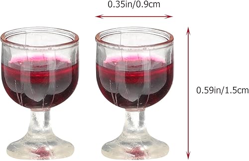 Miniatura 2 de ibasenice Copa de vino en miniatura para casa de muñecas, 30 unidades, 1 12, copas de cóctel en miniatura, casa de muñecas, copas de vino tinto para