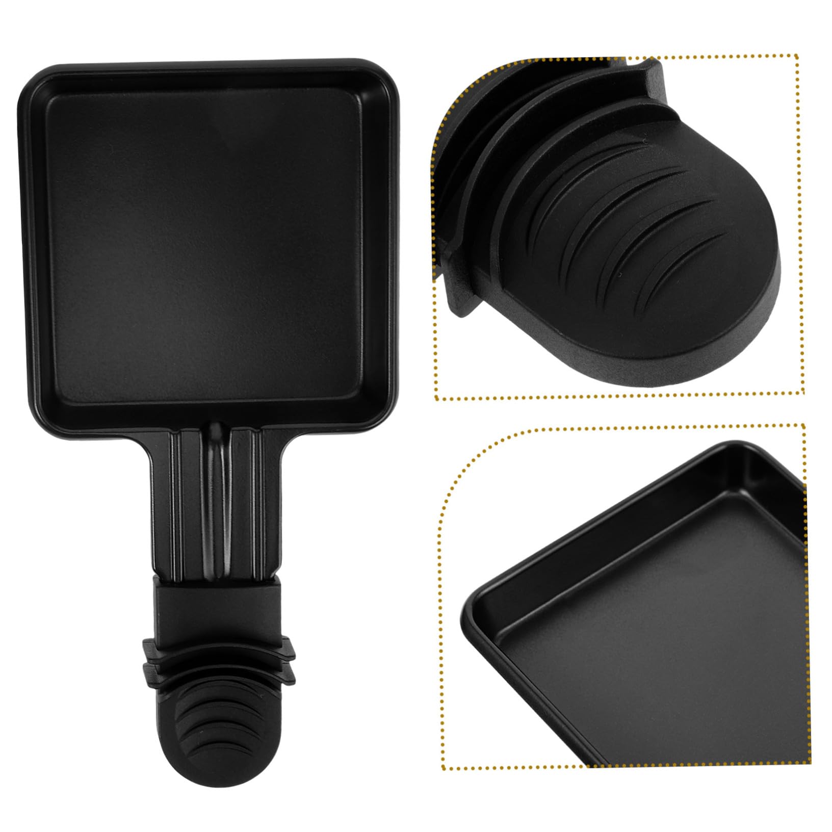 Cabilock 4 Stück Teiliges Edelstahl Raclette Grillpfännchen Mini Quadratische Käse-schmelzpfannen Hitzebeständig Wiederverwendbar für Raclette Grill und Grillgerichte