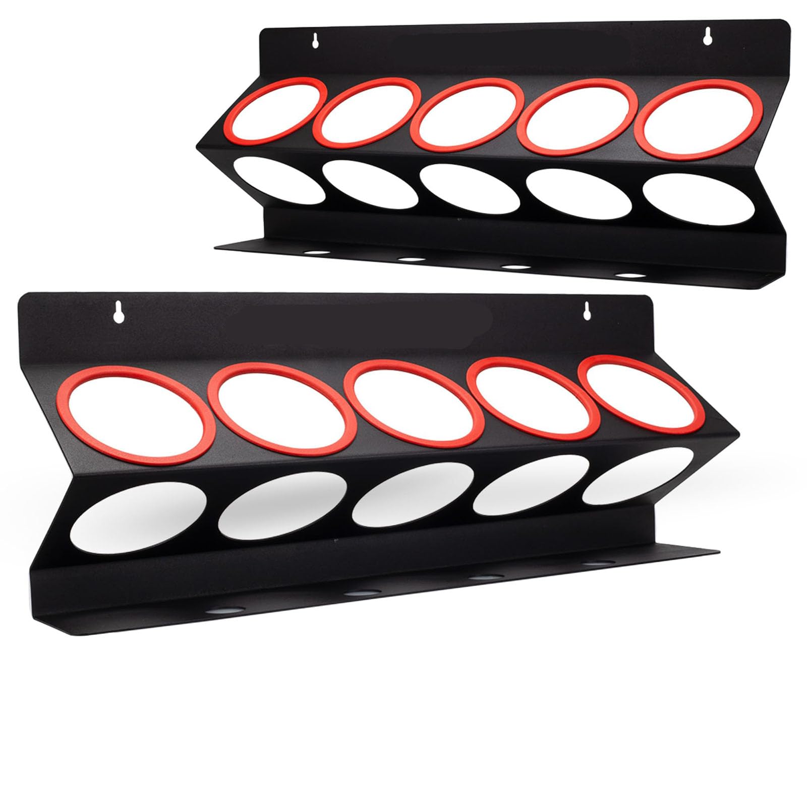 HGENAHGTF Strong Sprinkle Bottle Rack Holds 5 Bottles and 4 Extra Objects Constructed of Metal Straight Current Install on Partitions for Garage Otherwise Workshop Efficiency Garage Storage