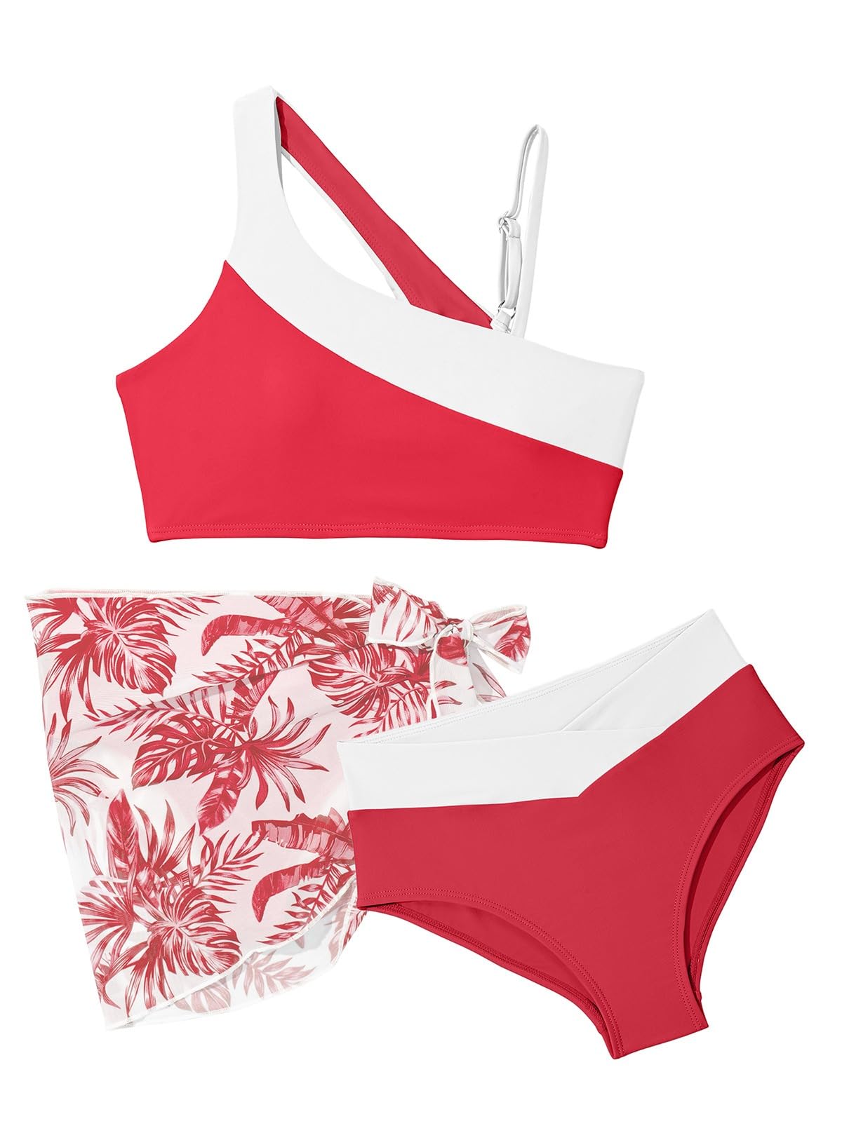 Girls Swimsuit Tween Bathing Suits Girl 3 Pieces Bikini Sets Size 6-15 Years