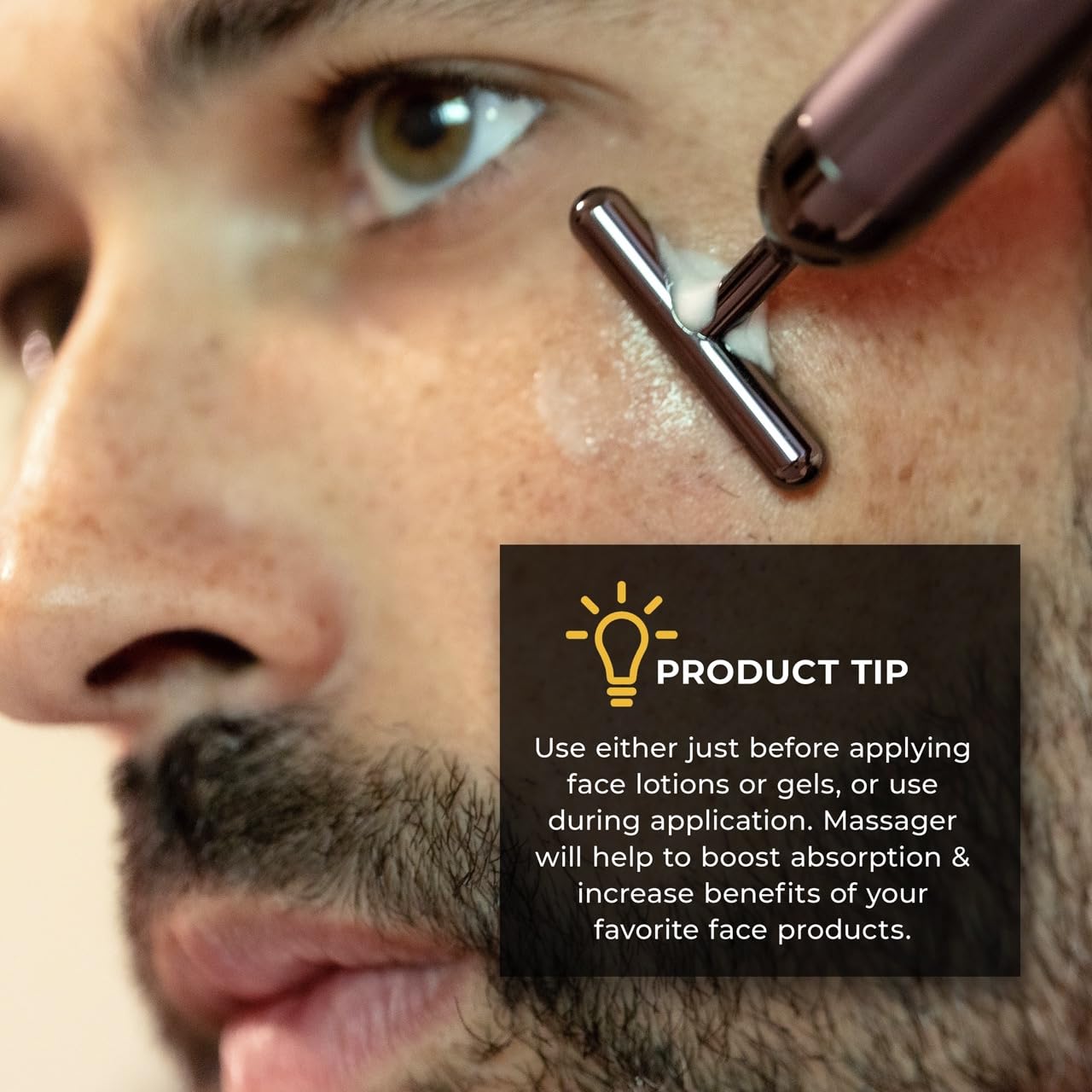 Blackwood For Men Eye and Facial Massager - Face Sculpting Tool for Men-Fights Puffy Eyes, Dark Circles, & Crow's Feet- Self Care Gifts Face Massager Facial Tools-Gua Sha & Jade Roller Alternative