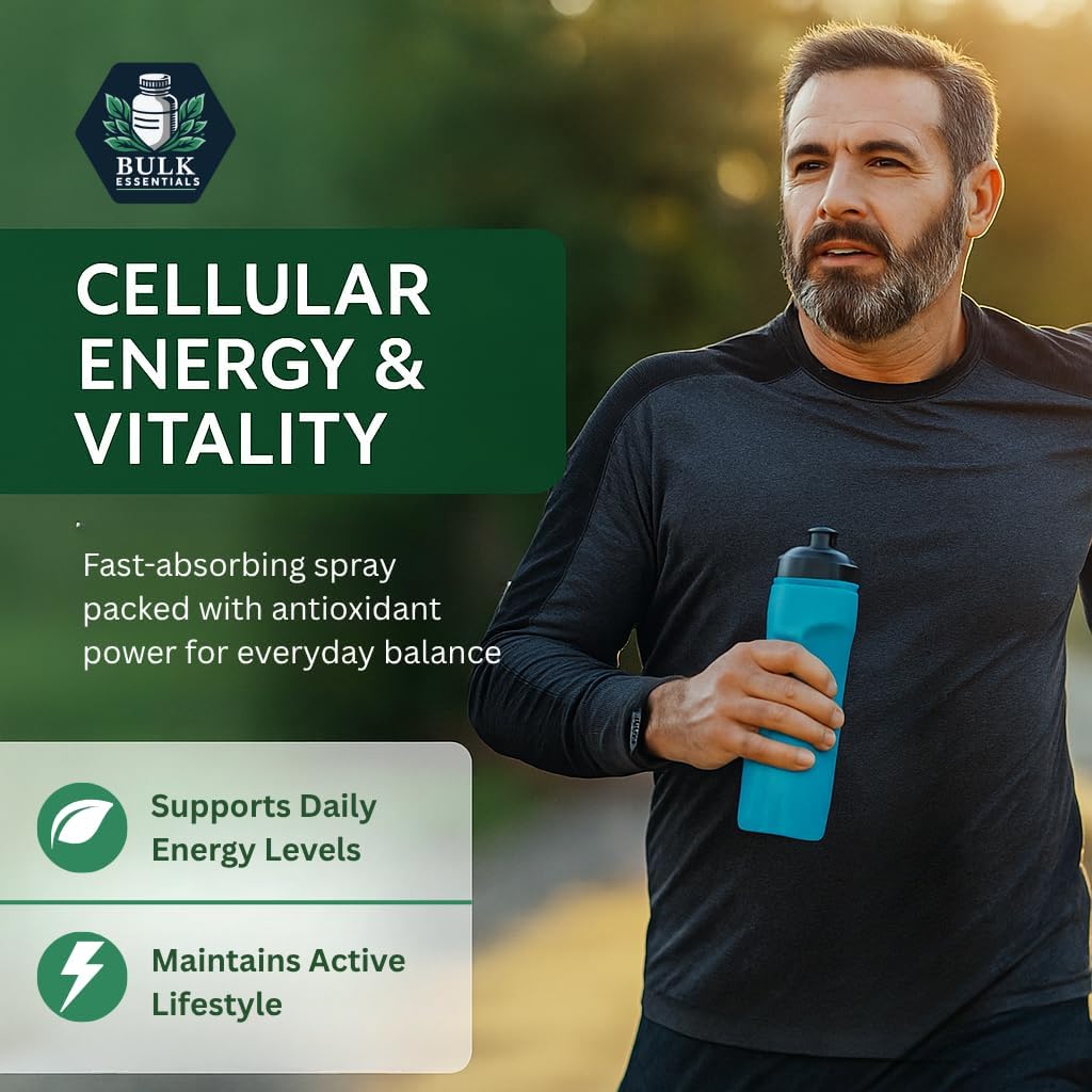 100% Pure Glutathione Supplement Spray for Women & Men – 2mg Per Spray for Antioxidant, Healthy Aging & Cellular Energy – USA Made 100 Serving Free from GMO and Gluten