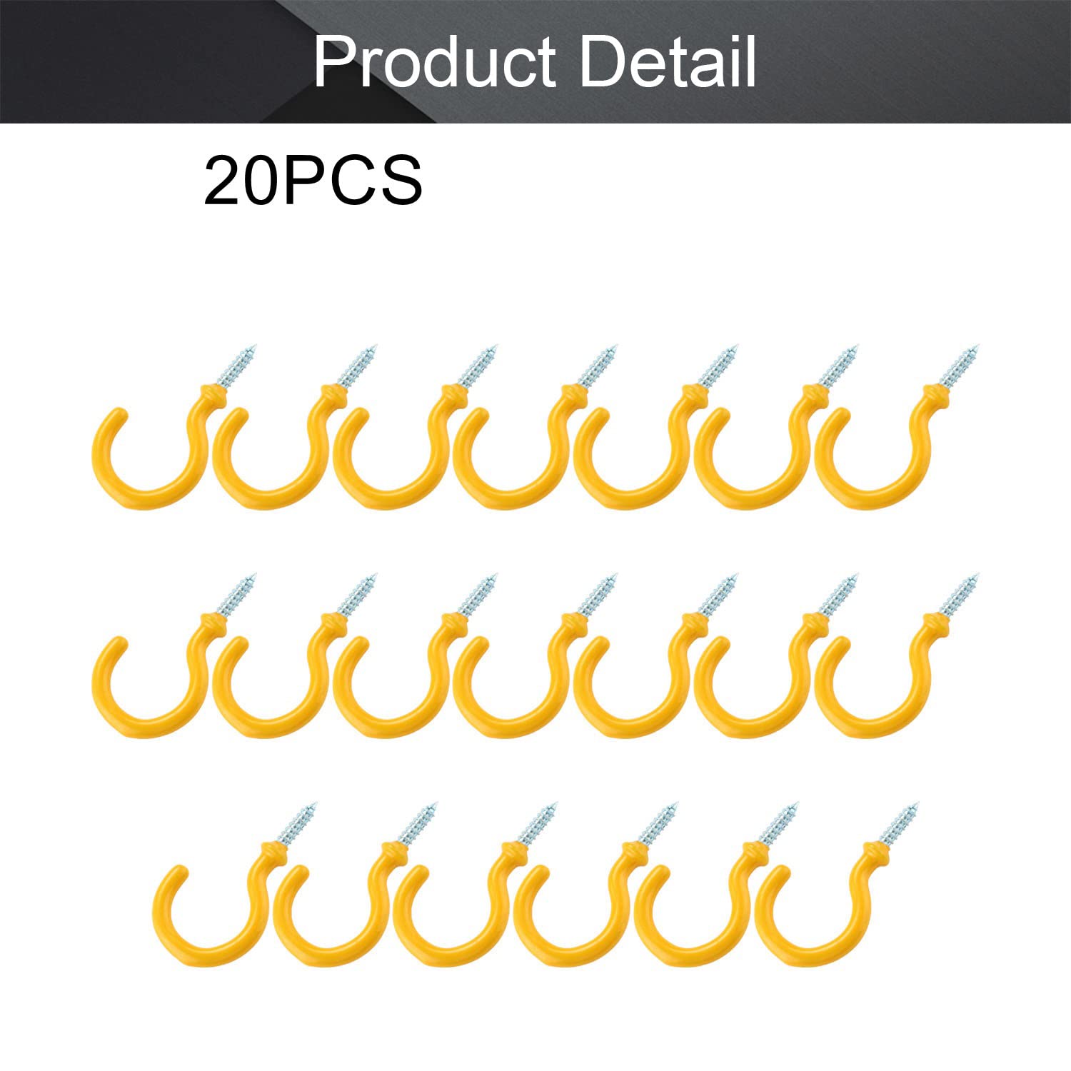 Lot De 20 Crochets à Vis, Crochets De Plafond Avec Boucle De Securite Crochets Muraux Pour Exterieur Jardin Plantes Mangeoires A Oiseaux 98947552