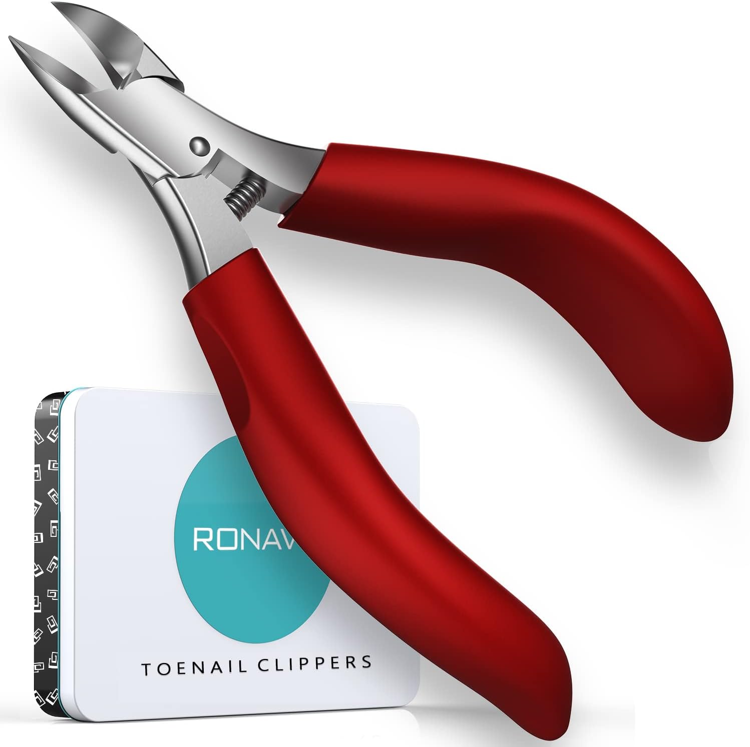 Toenail Clippers for Ingrown & Thick Toenails - Heavy Duty Toe Nail Clippers for Remove Side Ingrown Toenail with Angled Sharp Blades, Professional Pedicure Tool with Long Handle for Seniors & Men