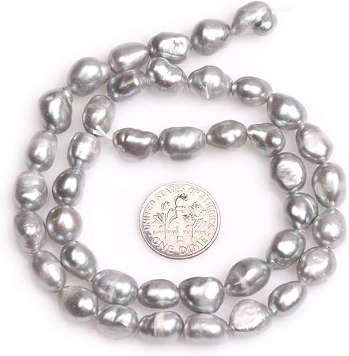 Miniatura 3 de Cuentas de perlas cultivadas de agua dulce para hacer joyas, piedras preciosas semipreciosas 8-9x10-0.433 in 15" JOE FOREMAN, Piedra