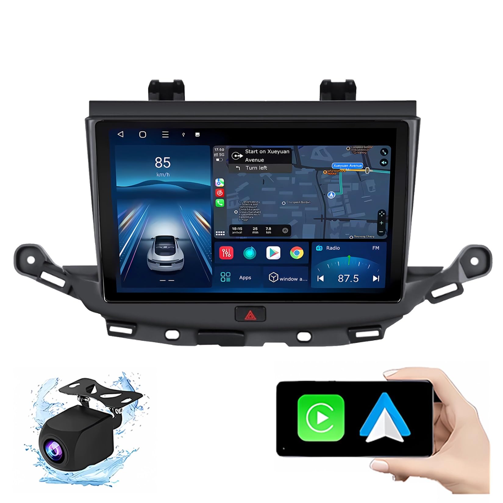Navigation GPS Autoradio 2 Din Android 14 pour Opel Astra K avec écran tactile