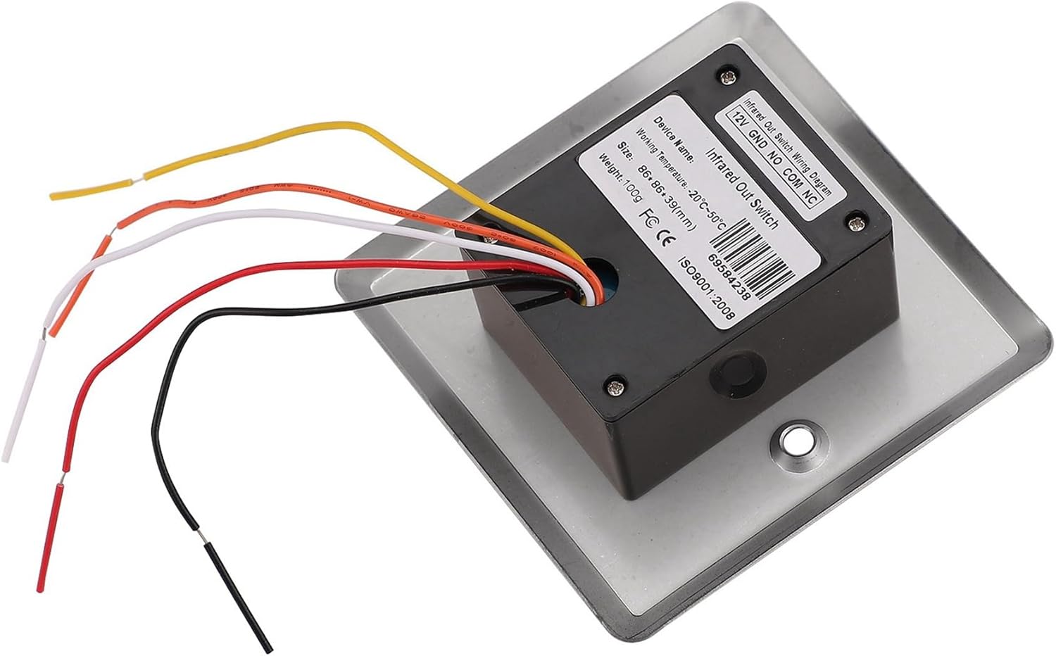 8X 赤外線センサースイッチ、非接触スイッチ、LED表示付き、ドアリリース出口ボタン