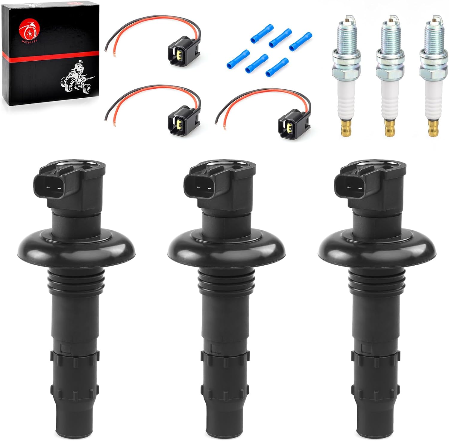 Ignition Coil & Plug w/Spark Plug For Sea Doo RXT RXP GTX GTR GTI WAKE GTS 130 155 215 255 260 296000307 420664020 290664020