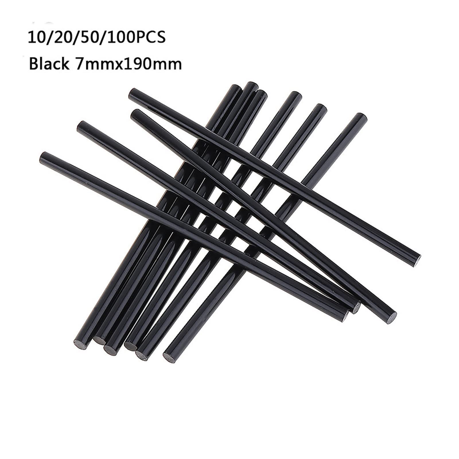 Stick di colla a caldo, Stick di colla a caldo for riparazioni fai da te trasparenti nere 7-11mm 190-270mm(Black 11mm X 270mm,100Pcs)