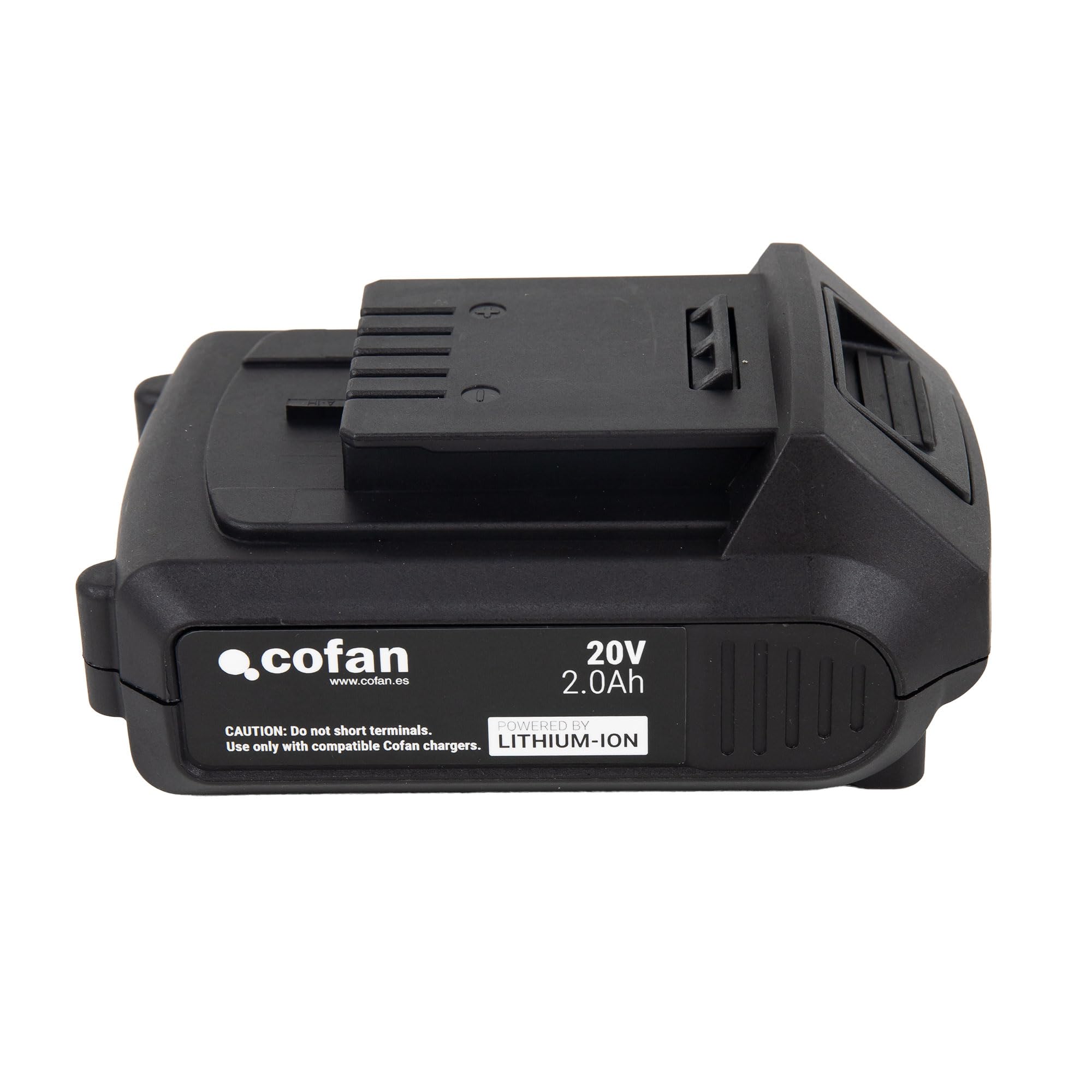 Cofan Batteria ricaricabile agli ioni di litio da 20 V e 2,0 Ah | Adatto per strumenti Cofan | Sistema 1 For-All | Indicatore di carica | Protezione da sovraccarico, sovratensioni e cortocircuiti