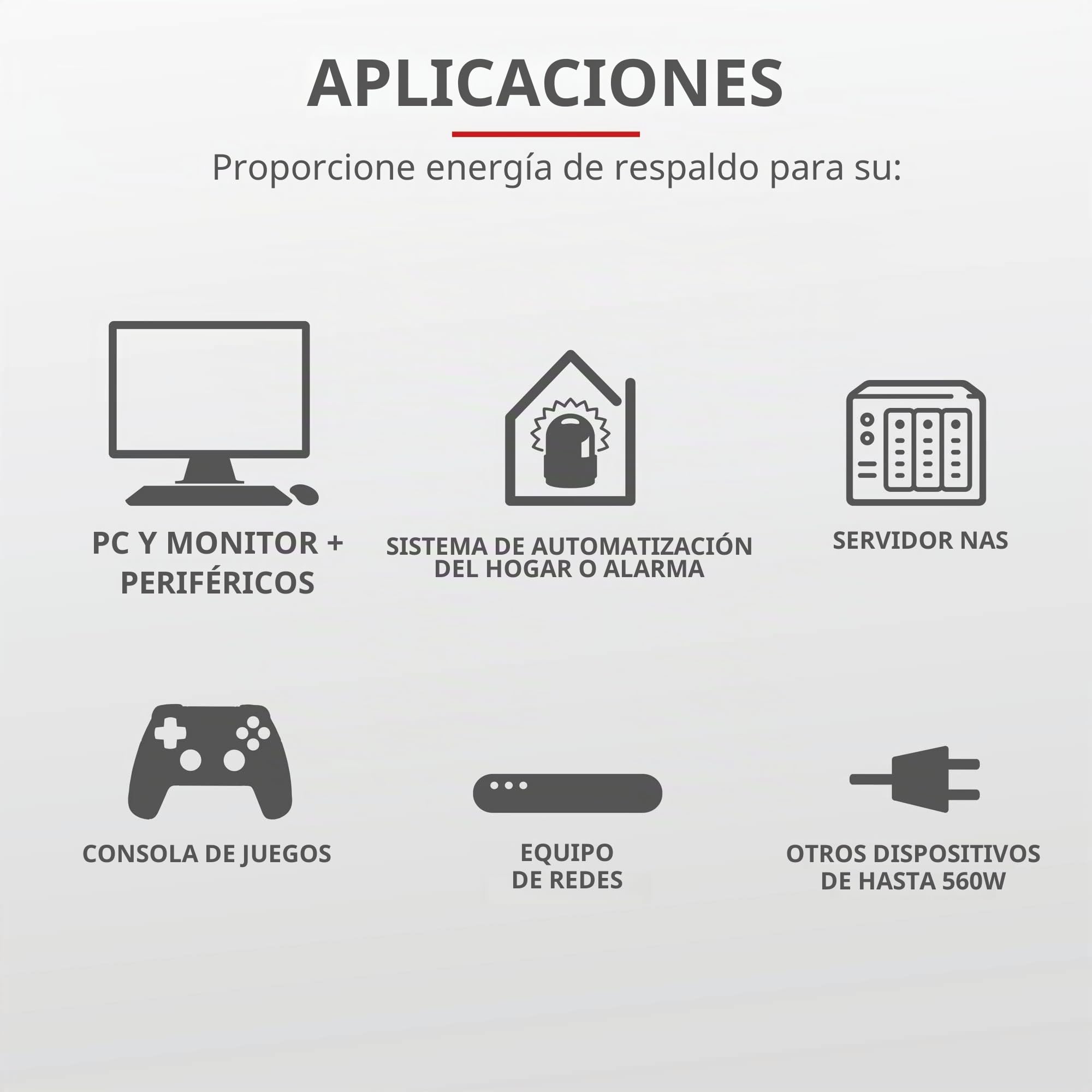 Trust Oxxtron Sistema de Alimentación Ininterrumpida, 1000 VA, Negro | con 2 Enchufes de Pared