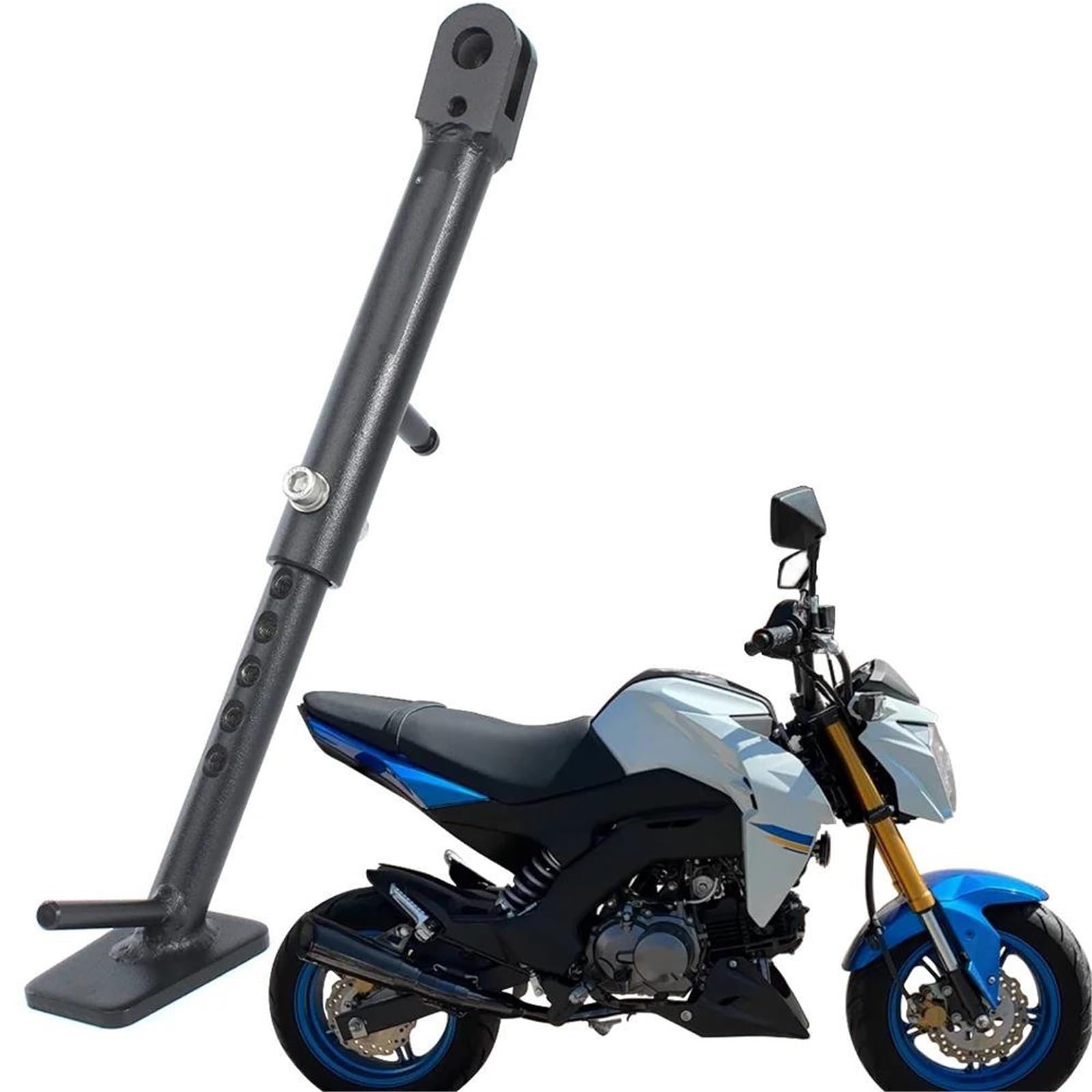 Rivestimenti Laterali Moto Cavalletto Regolabile Kick Cavalletto Laterale per K&awasaki Z125 PRO 2017-2024 Z125 PRO SE Z125 PRO KRT KSR110