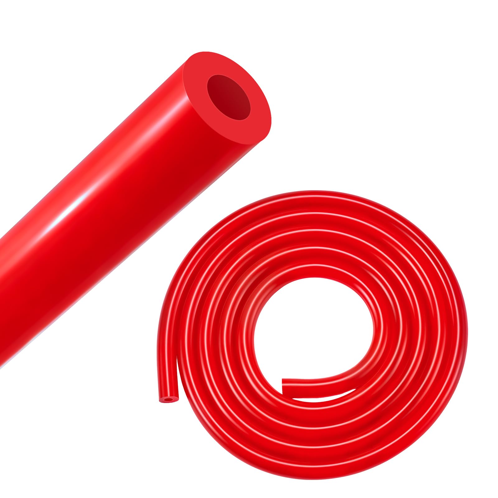 EVIL ENERGY 1/4 Silicone Vacuum Tubing Hose Line 5FT 130PSI Max Pressure Red (6mm ID)