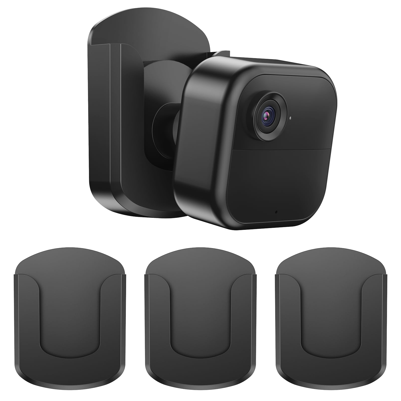Paquete de 3 soportes de pared para cámara Blink sin taladrar, sin tornillos, soporte adhesivo para cámara Blink Outdoor 4 / Blink Mini/Mini 2 / Blink para cámaras interiores, fácil de instalar