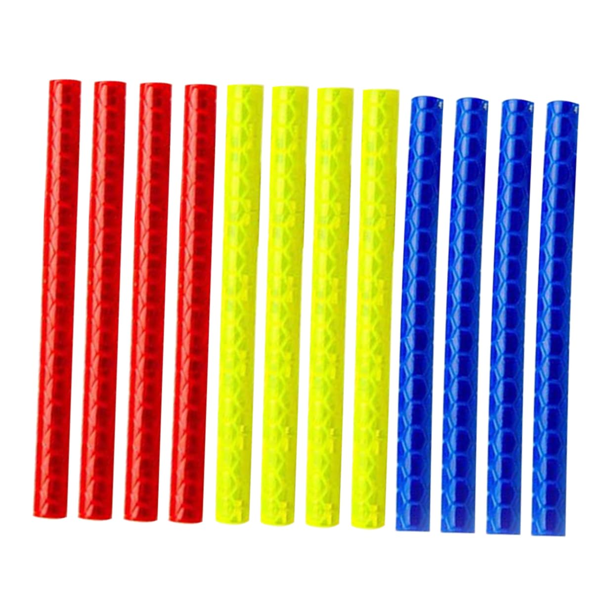 Mikinona 84Pcs Colorful Reflective Wheel Spokes Stickers Easy Install Bike Cycling Security Tape for Enhanced Night Visibility Style Random Colors for Outdoor Adventures