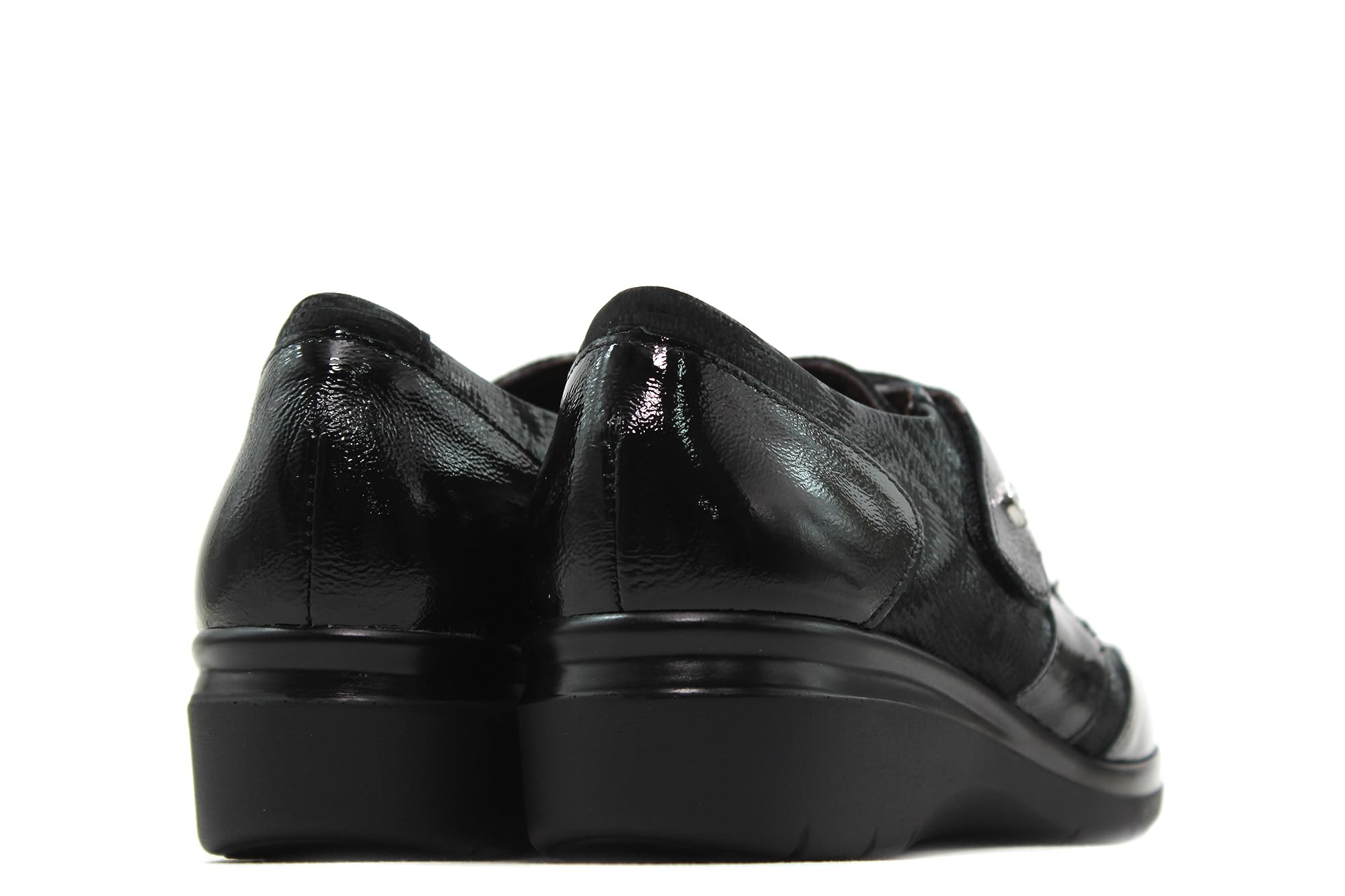 PITILLOS - Blucher,mocasín,Zapato con Tira adesiva,Casual,Piel y Tela,Plantilla Extraible,Deportivo,Sneaker para: Mujer Color: Negro Talla:36