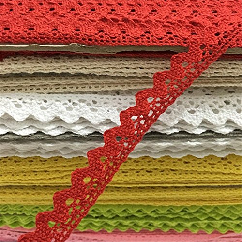OZXCHIXU(TM) 2 Meters Sewing Lace Ribbon Trim Guipure 18mm Width for Scrapbooking Gift Packing (red)