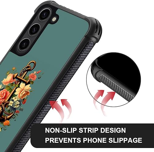 Miniatura 2 de Funda compatible con Samsung Galaxy S22, Anchor Flower Galaxy S22, diseño de parachoques de TPU suave, antiarañazos, a prueba de golpes, 6.1 pulgadas