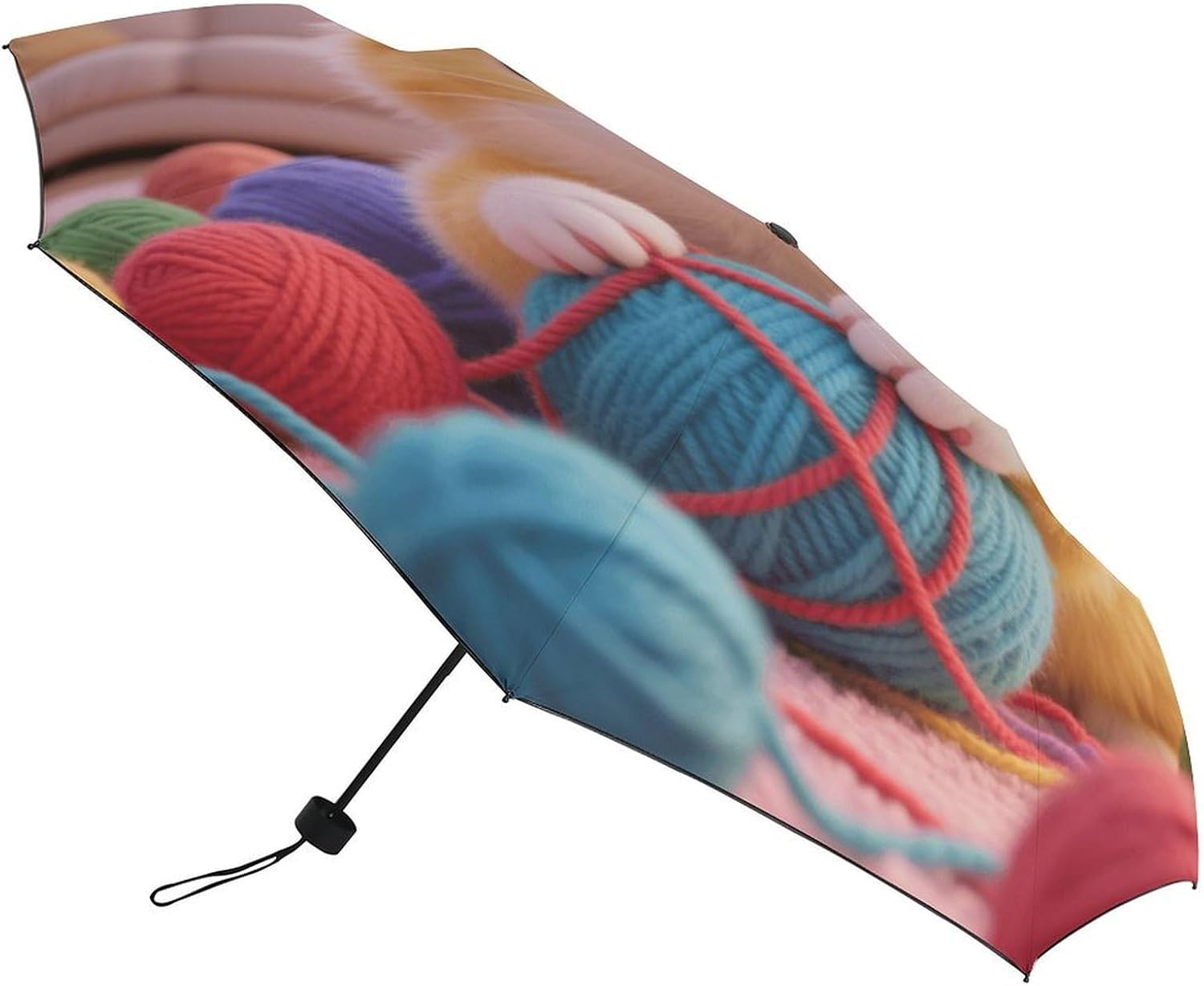 Windproof Travel Umbrella Kitten Folding Small Sun Umbrella Lightweight Small And Compact Suit for Pocket