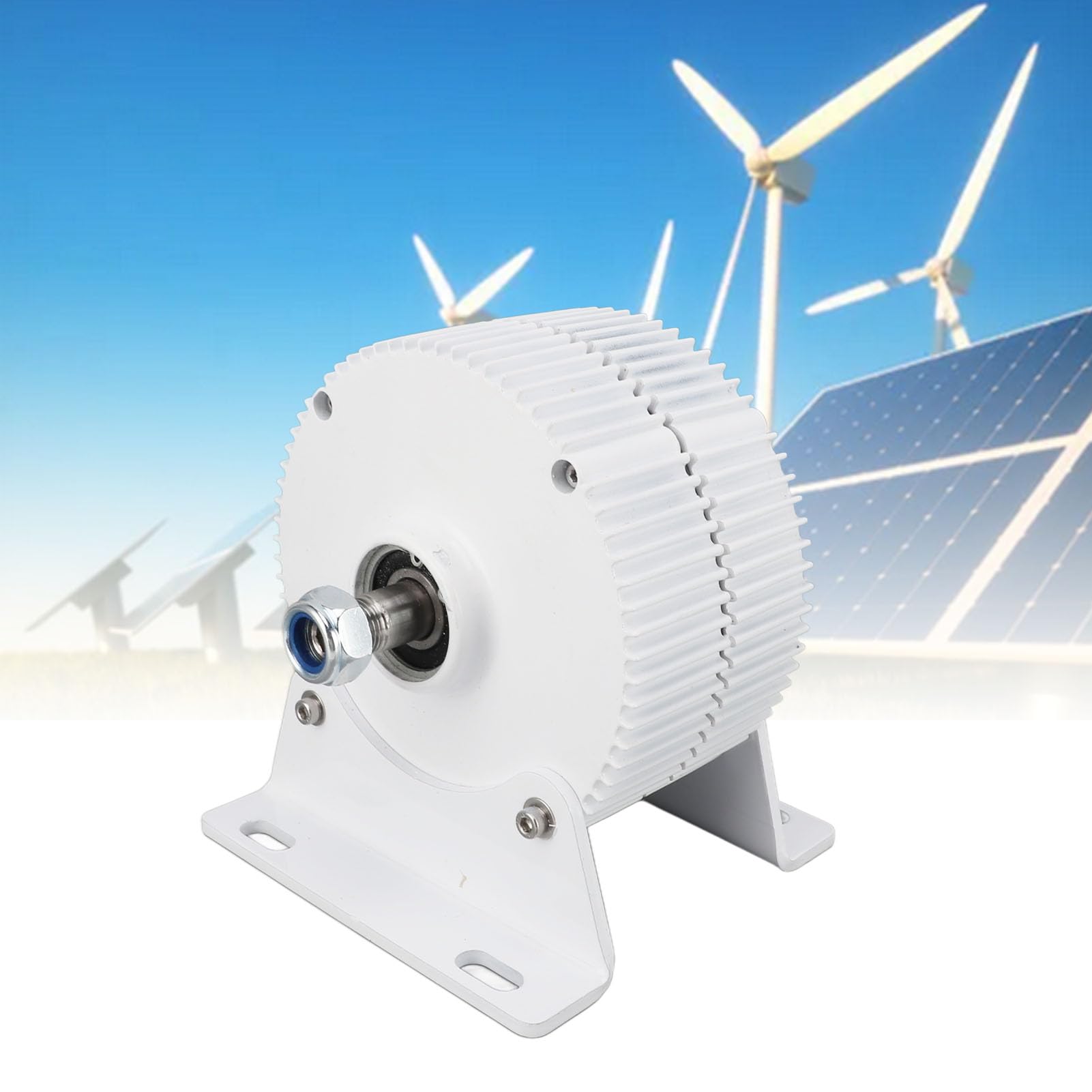 Alternatore a Magneti Permanenti Generatore a Magneti Permanenti Trifase 48V con Corpo in Acciaio Al Carbonio in Lega di Alluminio e Base a Doppio Asse Seghettato per Turbine Eoliche per